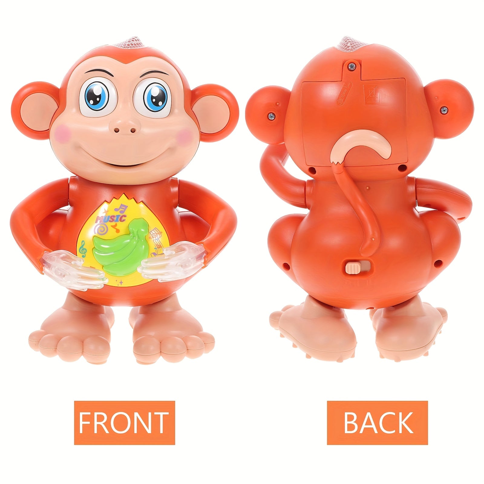 Dancing Monkey Toy for Toddlers – Musical Singing Monkey Stuffed Animal with Lights & Sound, Interactive Baby Toy Gift for Kids Boys Girls Ages 2+