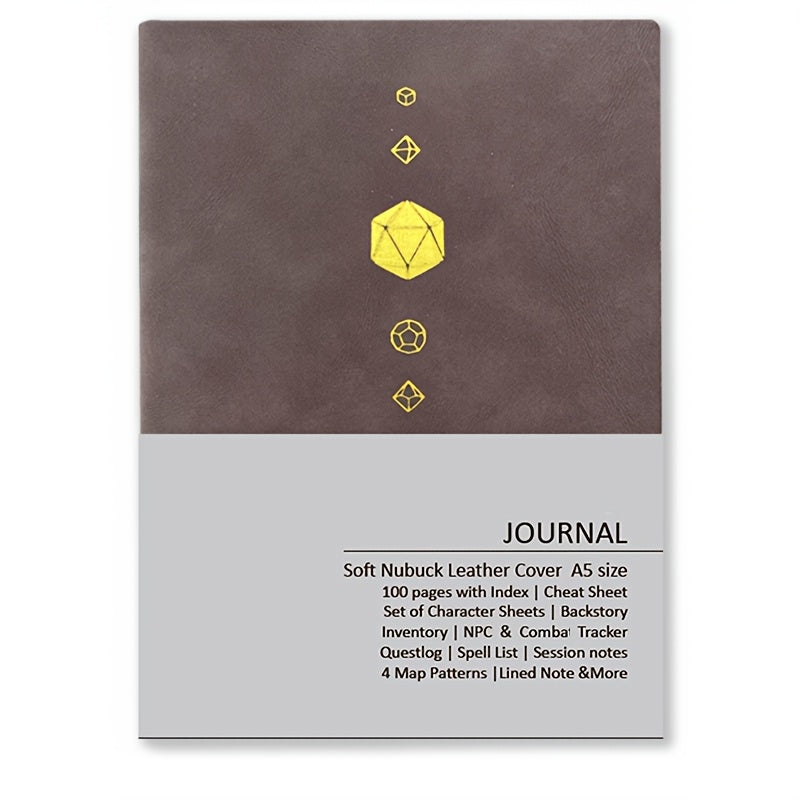 DnD RPG Journal for D&D 5e 5R Players, 100-Page All-in-One Character Sheet Notebook with Quest Log, Spell Tracker, NPC Manager & Game Guide, Gift for Dungeon Masters