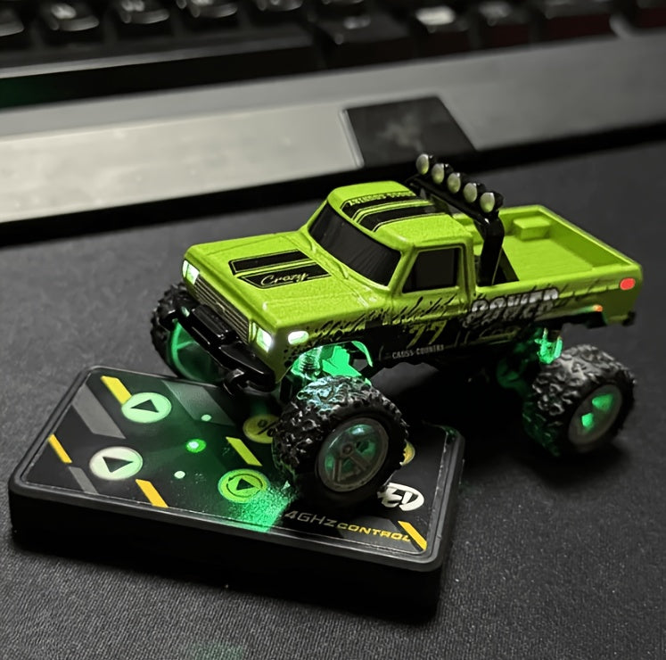 RC Monster Truck with Trailer App Controlled Alloy Die-Cast 3-Speed Heavy-Duty Suspension Underbody LED Lights USB Rechargeable Indoor Outdoor Kids Gift
