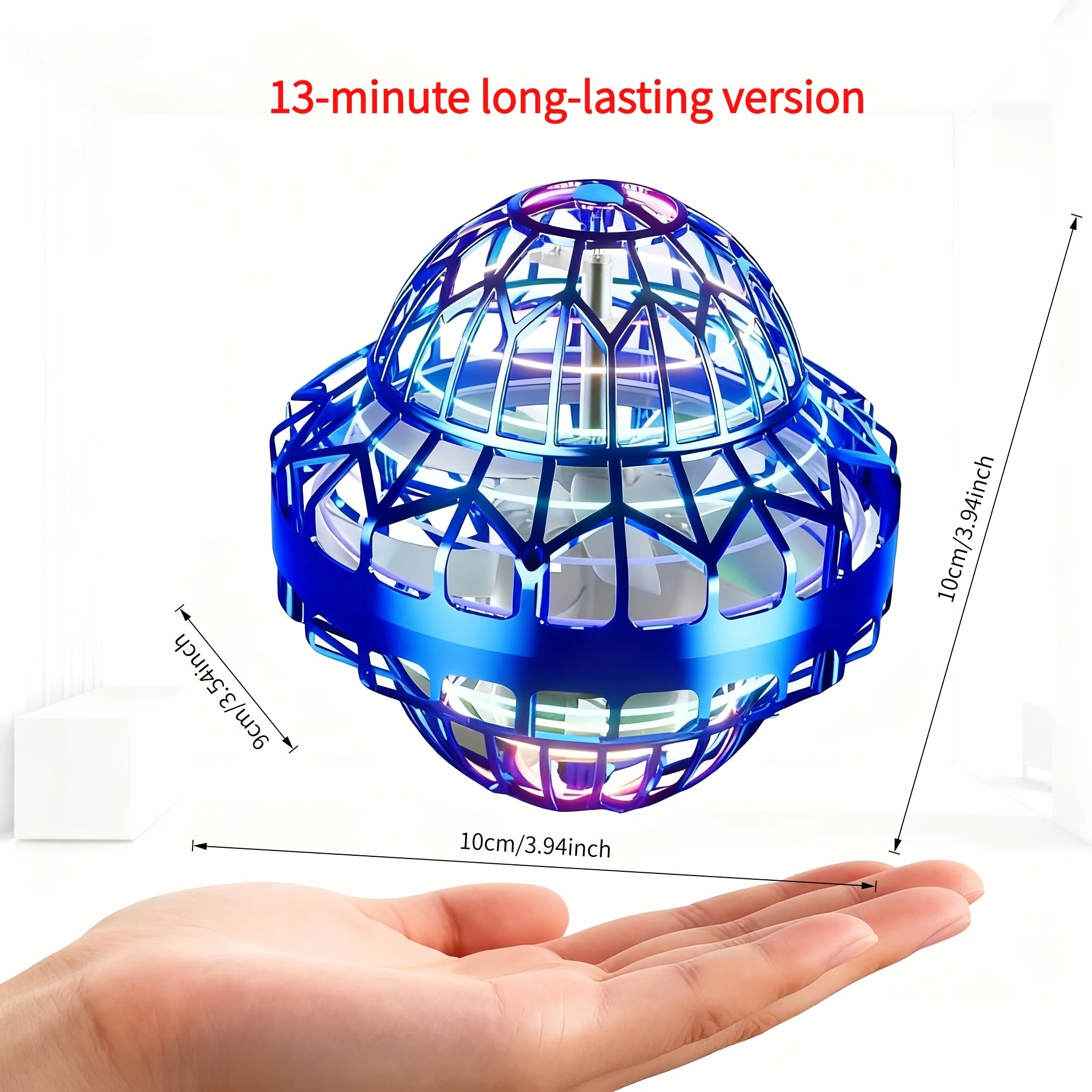 UFO Magic Flying Ball 2-Pack, Gesture Controlled LED Spinning Floating Ball Toy, Universe Themed Hover Ball, Birthday Halloween Christmas Gift for Kids Boys Girls