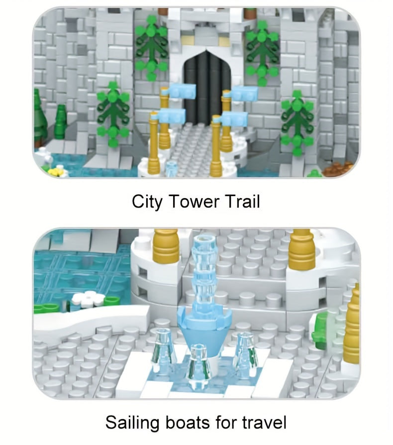 Princess Castle Building Blocks 3600pcs Fairytale Construction Toy for Girls – Educational Decorative Castle Model Kit with Gift Box, Room Decor – Birthday Valentine Easter Holiday Gift