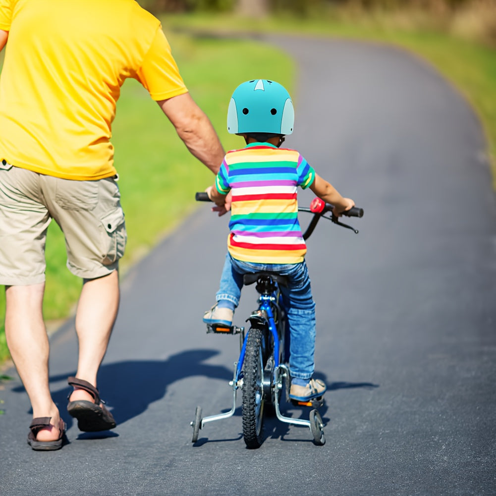 Kids Bike Helmet Set with Knee and Elbow Pads Adjustable Protective Gear for Boys Girls Ages 5 Plus Cycling Skating Scooter - Birthday Gift