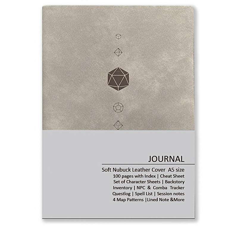 DnD RPG Journal for D&D 5e 5R Players, 100-Page All-in-One Character Sheet Notebook with Quest Log, Spell Tracker, NPC Manager & Game Guide, Gift for Dungeon Masters