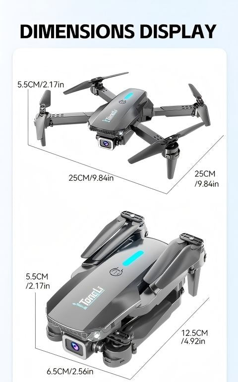 Foldable RC Drone with Camera One-Key Start 360 Stunt Tumbling Remote Control Quadcopter for Adults Beginners Kids Holiday Birthday Gift